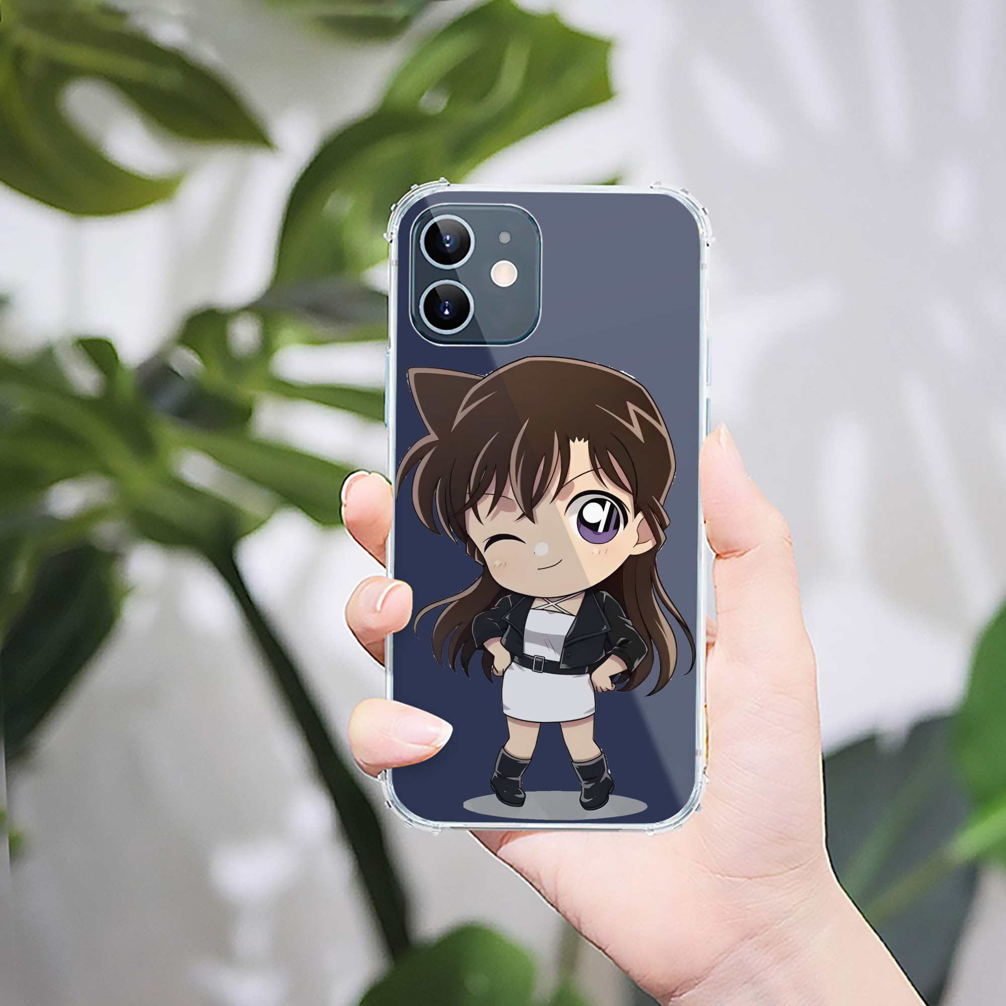 （画像用） 名探偵コナン 毛利 蘭 もうり らん、モーリ ラン Detective Conan Rachel Moore 【iPhone 12シリーズ対応】透明スマホケース（クリアソフトケース）